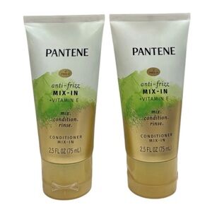 (2) Pantene Pro-V Anti Frizz Mix In + Vitamin E Conditioner Mix-in 2.5 oz